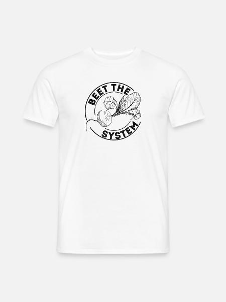 Beet the System Zuckerrüben Gemüse Geschenk - Männer T-Shirt - Weiß