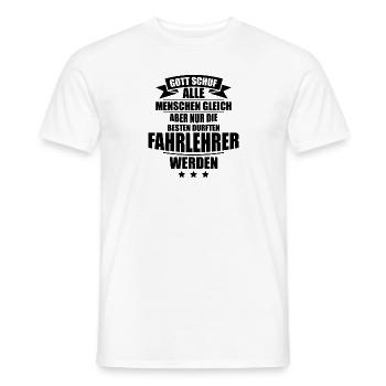 Nur die besten können Fahrlehrer werden - Männer T-Shirt - Weiß - Vorne - AI Model Male 178 dark (178cm)