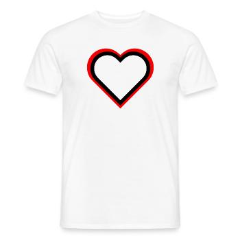 coeur amoureux je t'aime cadeau couple - T-shirt homme - blanc - Devant - AI Model Male 178 dark (178cm)