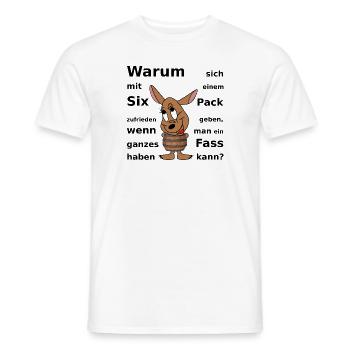 Süße Maus SIX PACK FASS - Lustig Witzig Humor Diät - Männer T-Shirt - Weiß - Vorne - AI Model Male 178 dark (178cm)