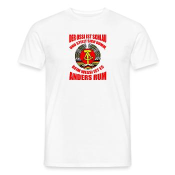 Ossi Ostdeutschland Geschenk DDR - Männer T-Shirt - Weiß - Vorne - AI Model Male 178 dark (178cm)