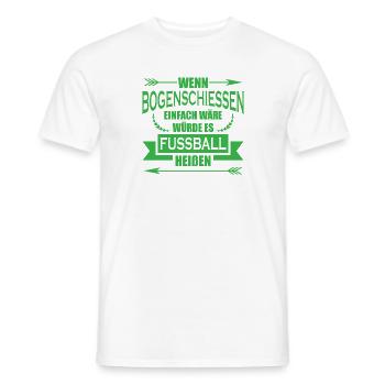 Bogenschiessen Fussball Sport Trainer - Männer T-Shirt - Weiß - Vorne - AI Model Male 178 dark (178cm)