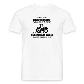 Farm girl la vie à la campagne cadeau - T-shirt homme - blanc - Devant - AI Model Male 178 dark (178cm)