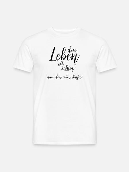 Das Leben ist schön* - Männer T-Shirt - Weiß