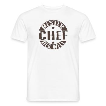 Bester chef der welt Geschenk Arbeit Humor - Männer T-Shirt - Weiß - Vorne - AI Model Male 178 dark (178cm)