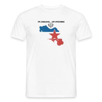 Yugoslavia SFRJ Jugo Kosovo cadeau Tito - T-shirt homme - blanc - Devant - AI Model Male 178 dark (178cm)