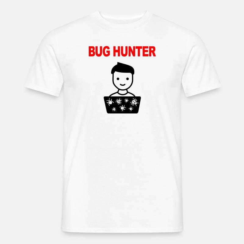 Bug Hunter, Test software, Programmatore, IT, Bug - T-shirt uomo - bianco