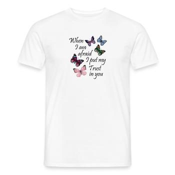 When I am afraid I put my Trust in you Cadeau - T-shirt homme - blanc - Devant - AI Model Male 178 dark (178cm)