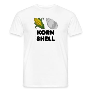 korn shell | ksh | coquille de maïs - T-shirt homme - blanc - Devant - AI Model Male 178 dark (178cm)