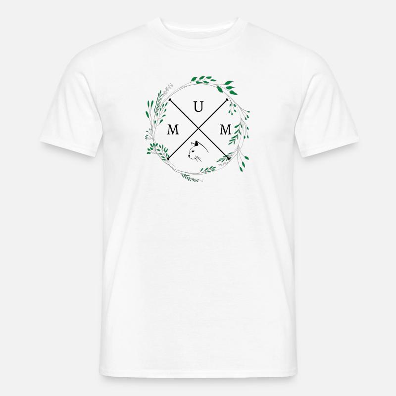 Cat-Mom - Männer T-Shirt - Weiß