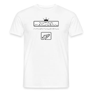 T shirt Sorry I can't i have running EN - T-shirt homme - blanc - Devant - AI Model Male 178 dark (178cm)