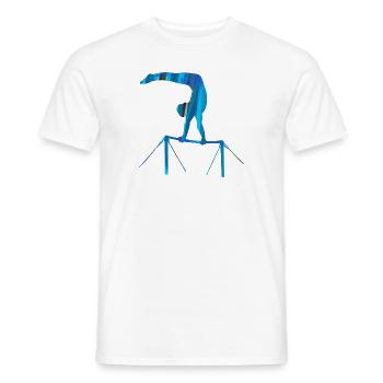 turnerin, sportlerin,graffiti ,stufenbarren,turnen - Männer T-Shirt - Weiß - Vorne - AI Model Male 178 dark (178cm)