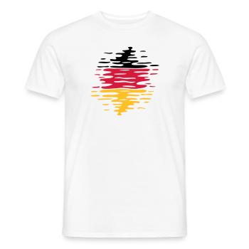 Germany Flag Waves - Men's T-Shirt - white - Front - AI Model Male 178 dark (178cm)