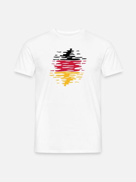 Germany Flag Waves - Men's T-Shirt - white