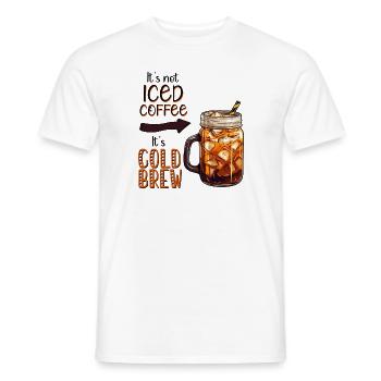 Ce n’est pas du café glacé, c’est une infusion froide - T-shirt homme - blanc - Devant - AI Model Male 178 dark (178cm)