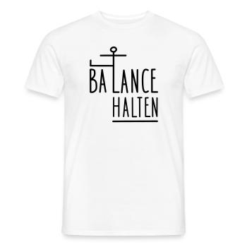 Balance halten - Männer T-Shirt - Weiß - Vorne - AI Model Male 178 dark (178cm)