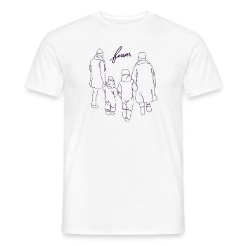 Love me tender Forever, Aimons nous pour toujours - T-shirt homme - blanc - Devant - AI Model Male 178 dark (178cm)