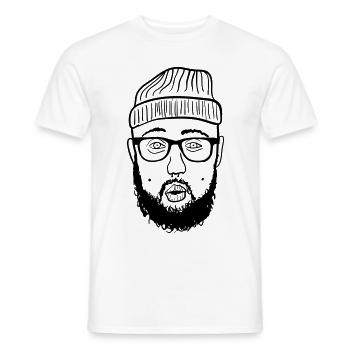Hipster - Männer T-Shirt - Weiß - Vorne - AI Model Male 178 dark (178cm)
