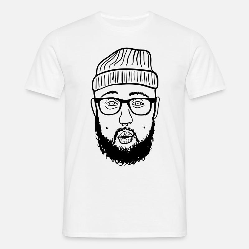 Hipster - T-shirt til herrer - hvid