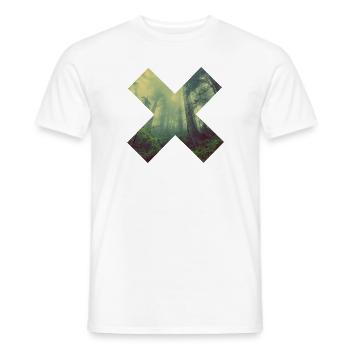 Outdoor Life Forest Woodland Geometric Cross - Men's T-Shirt - white - Front - AI Model Male 178 dark (178cm)
