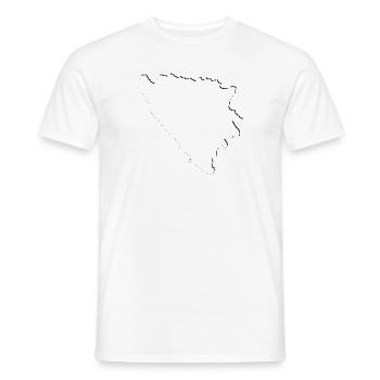 Bosnia map as an outline - Men's T-Shirt - white - Front - AI Model Male 178 dark (178cm)