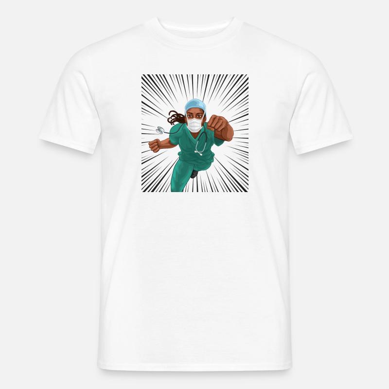 Krankenschwester Heldin - Männer T-Shirt - Weiß
