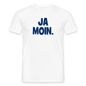 Ja Moin. - Guten Morgen - Nordsee - Ostsee - Anker - Männer T-Shirt - Weiß - Vorne - AI Model Male 178 dark (178cm)
