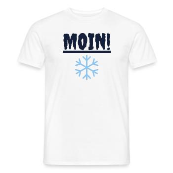 Moin bei der Kälte. - Männer T-Shirt - Weiß - Vorne - AI Model Male 178 dark (178cm)