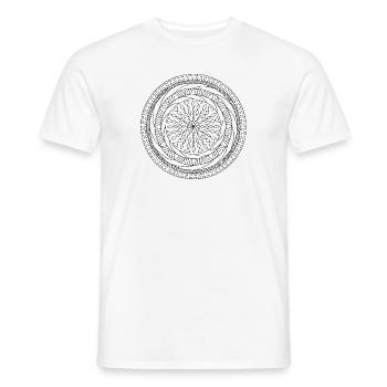 Kreisel - Mandala made with Love - Männer T-Shirt - Weiß - Vorne - AI Model Male 178 dark (178cm)