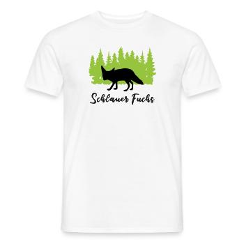 "Schlauer Fuchs: Clevere Listigkeit" - Männer T-Shirt - Weiß - Vorne - AI Model Male 178 dark (178cm)