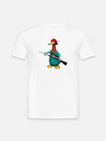 Hunting Duck - Männer T-Shirt - Weiß