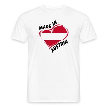 Made in Austria - Männer T-Shirt - Weiß - Vorne - AI Model Male 178 dark (178cm)