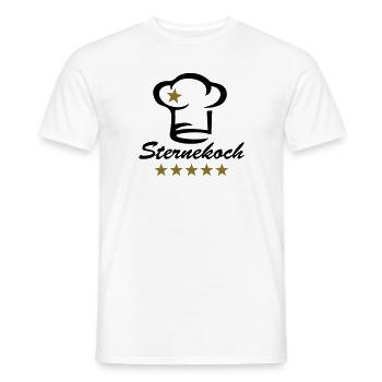 Koch, 5 Sterne, Sternekoch, Chefkoch, Geburtstag - Männer T-Shirt - Weiß - Vorne - AI Model Male 178 dark (178cm)