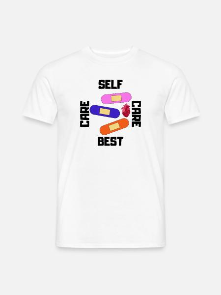 Self Care - Männer T-Shirt - Weiß