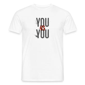 YOU VS YOU – Motiv für dunklen Hintergrund - Männer T-Shirt - Weiß - Vorne - AI Model Male 178 dark (178cm)