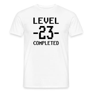 23rd Birthday Level 23 pixels - Men's T-Shirt - white - Front - AI Model Male 178 dark (178cm)