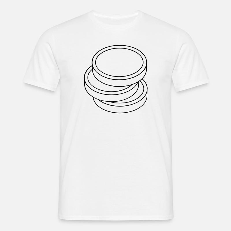 three coins in a stack - Men's T-Shirt - white