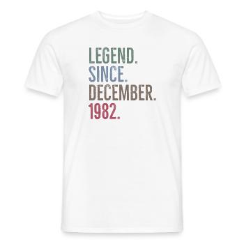 Legend Since December 1982 - Men's T-Shirt - white - Front - AI Model Male 178 dark (178cm)
