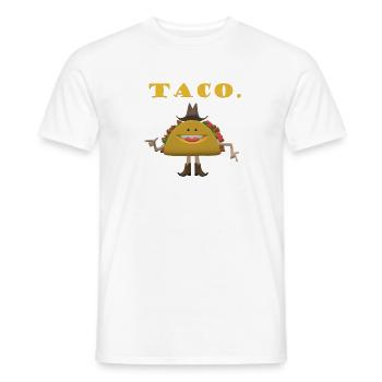 Taco Mexico Food cool USA - Men's T-Shirt - white - Front - AI Model Male 178 dark (178cm)