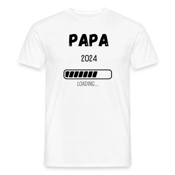 Papa 2024 Loading... - Männer T-Shirt - Weiß - Vorne - AI Model Male 178 dark (178cm)
