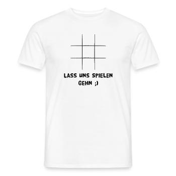 Tik Tak To ou Cheese Box, Let’s Play - T-shirt homme - blanc - Devant - AI Model Male 178 dark (178cm)