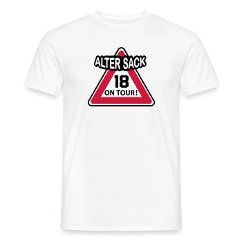 Geburstag Mann Alter Sack 18 Birthday Geschenkidee - Männer T-Shirt - Weiß - Vorne - AI Model Male 178 dark (178cm)