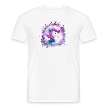 einhorn ,kopf, rosa,pferd, graffiti,malerei - Männer T-Shirt - Weiß - Vorne - AI Model Male 178 dark (178cm)