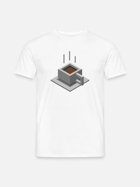Kaffee - aus jeder Perspektive ein Genuß - Männer T-Shirt - Weiß