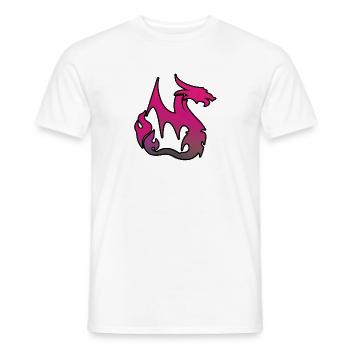 Dragon Rose - T-shirt homme - blanc - Devant - AI Model Male 178 dark (178cm)