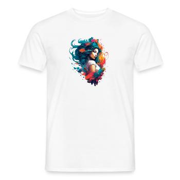 Woman - Female Art - Men's T-Shirt - white - Front - AI Model Male 178 dark (178cm)