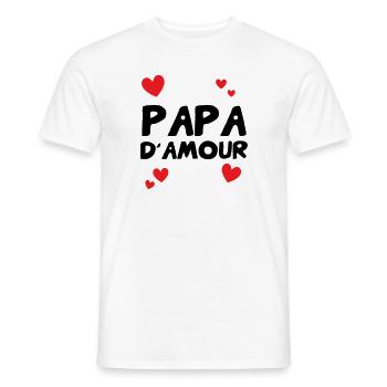 Love Daddy - Father's Day - Men's T-Shirt - white - Front - AI Model Male 178 dark (178cm)