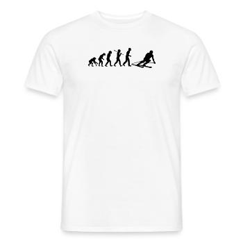 evolution des Menschen Skifahren - Männer T-Shirt - Weiß - Vorne - AI Model Male 178 dark (178cm)
