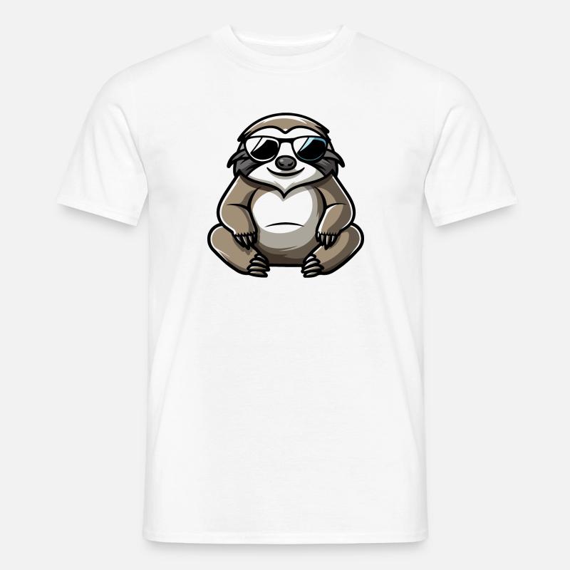 Sloth Comic Cool - Men’s T-shirt - white
