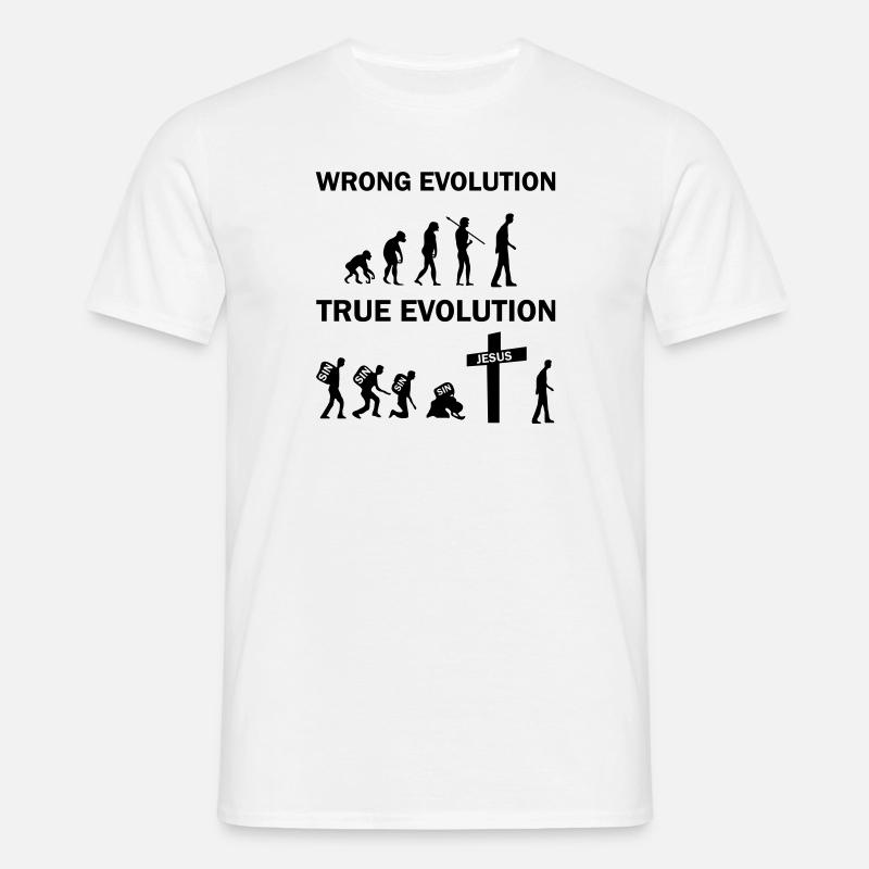 true evolution jesus - Men's T-Shirt - white